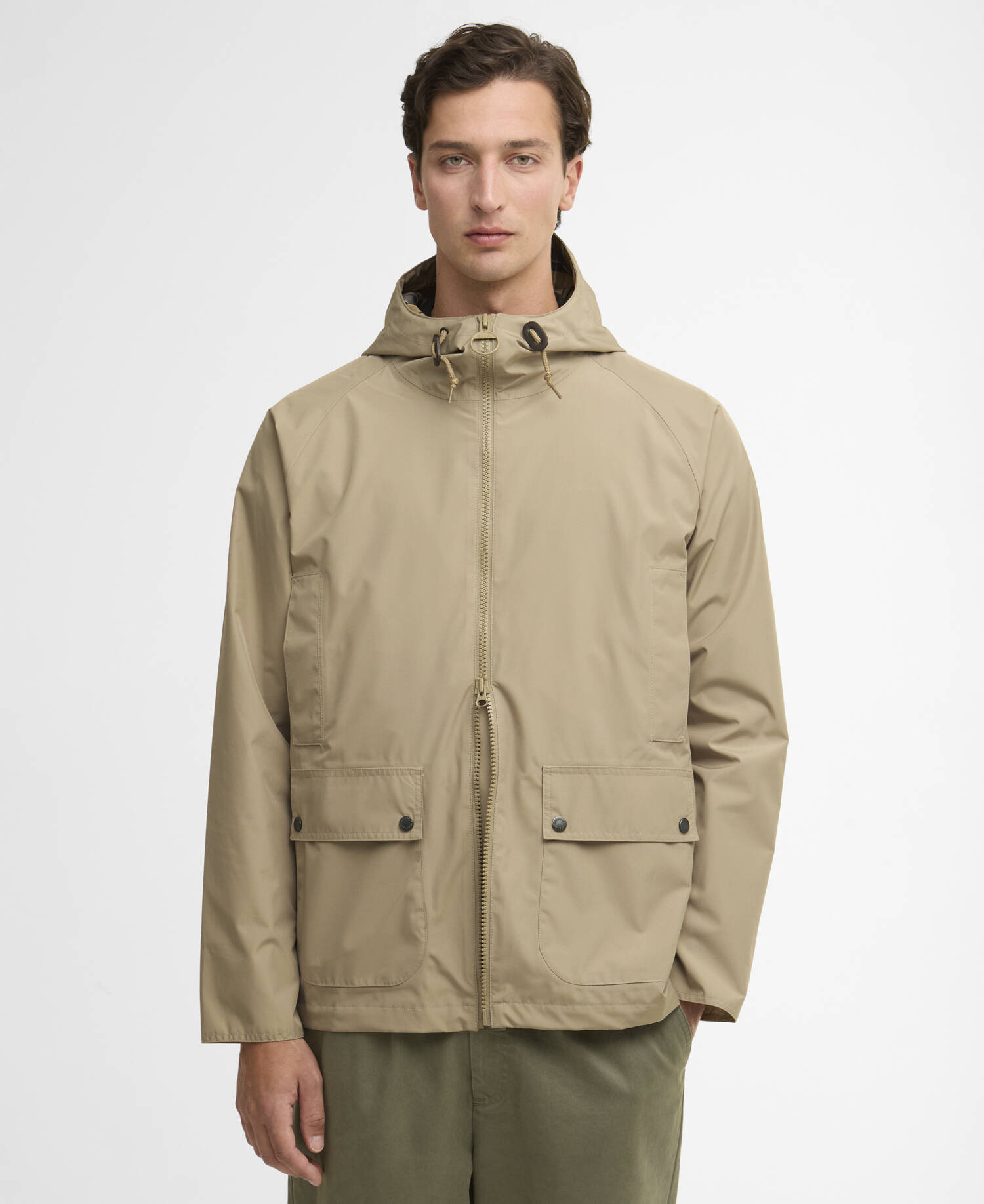 Jacke Hooded Domus Washed Stone image number 0