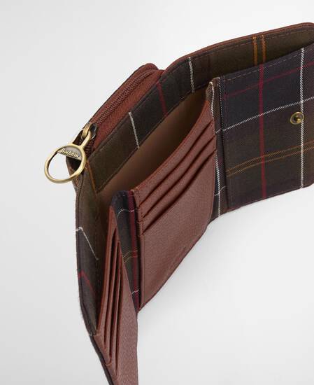 Rosa Leather French Purse Brown/Classic Tartan