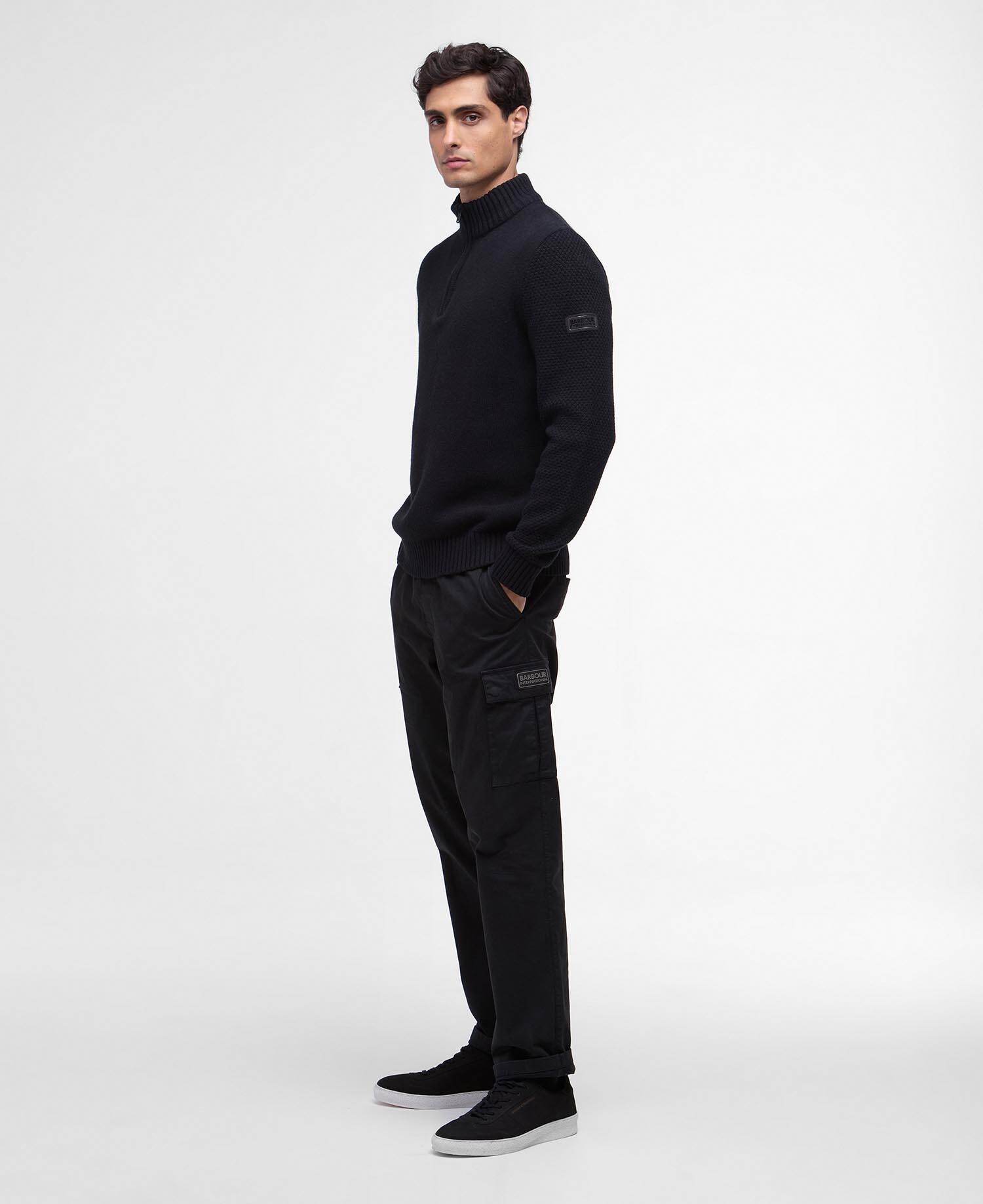 Enfield Funnel Neck Jumper Black image number 1
