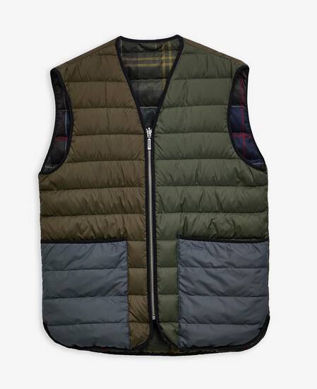 Gilet reversibile in piuma d’oca Olive Multi