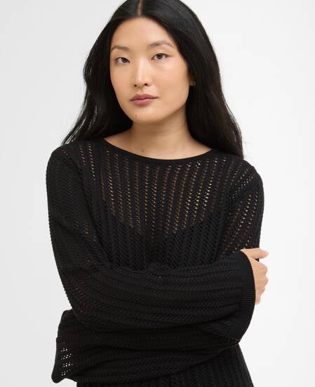 Daya Knitted Mini Dress Black