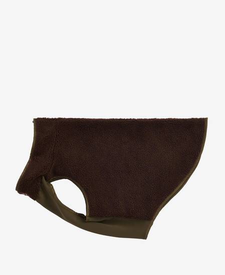 Reversible Quilted Dog Coat Olive-Brown
