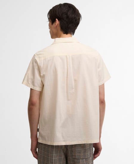 Camicia a maniche corte Parkvale Slub con vestibilit&agrave; rilassata Neutral