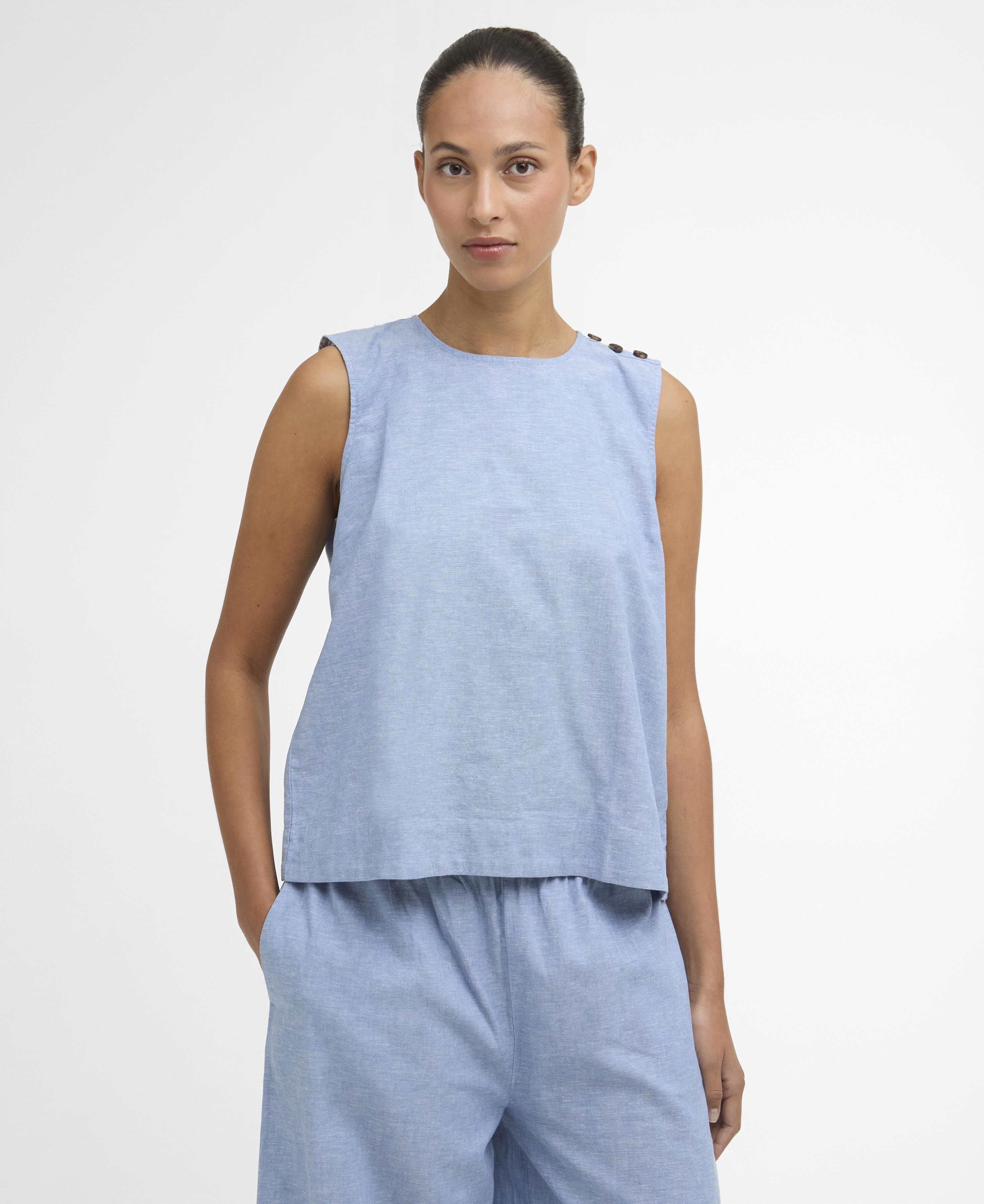 Bluse Josie Sleeveless Light Chambray