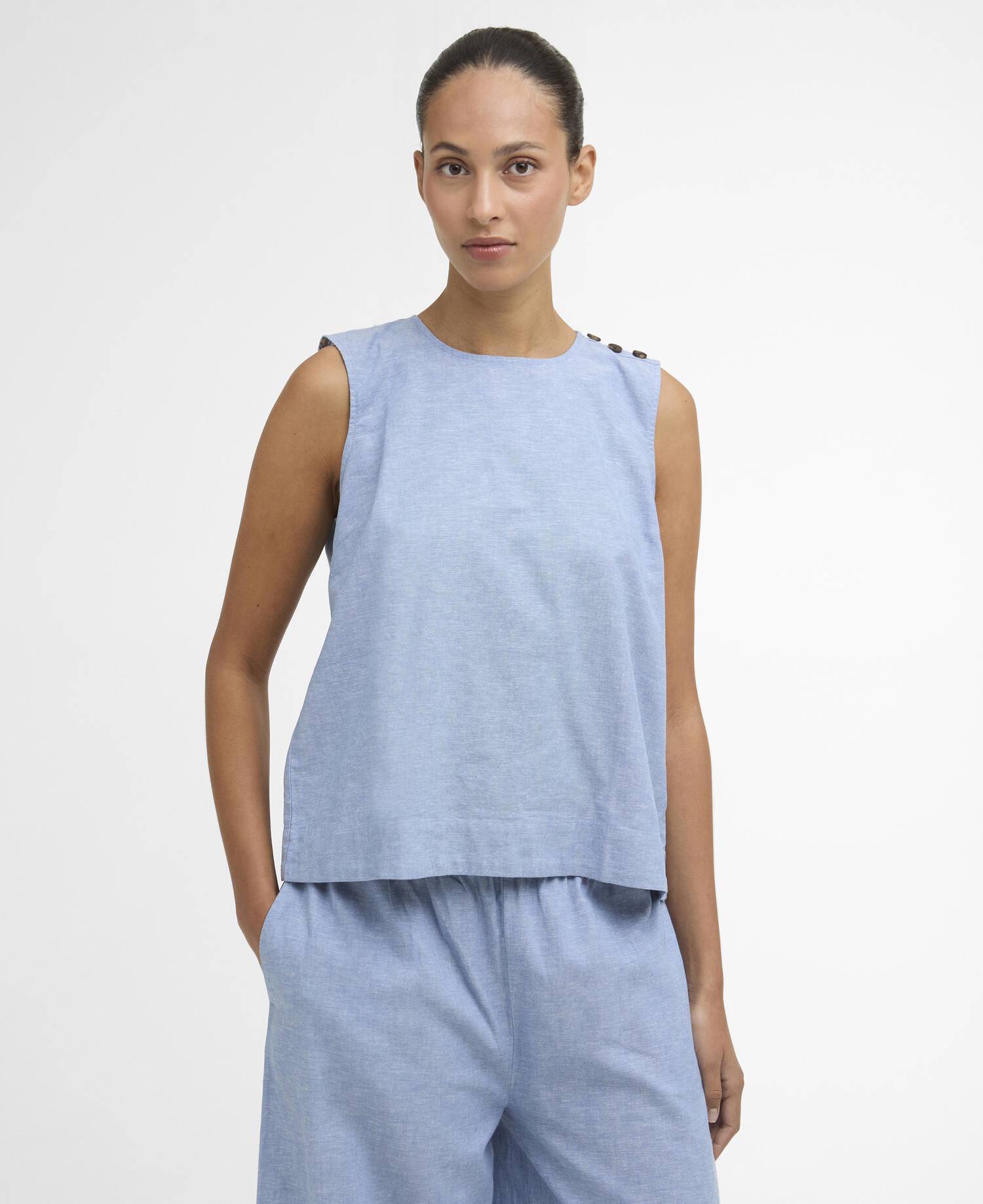 Bluse Josie Sleeveless Light Chambray image number 0