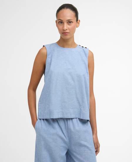 Bluse Josie Sleeveless Light Chambray