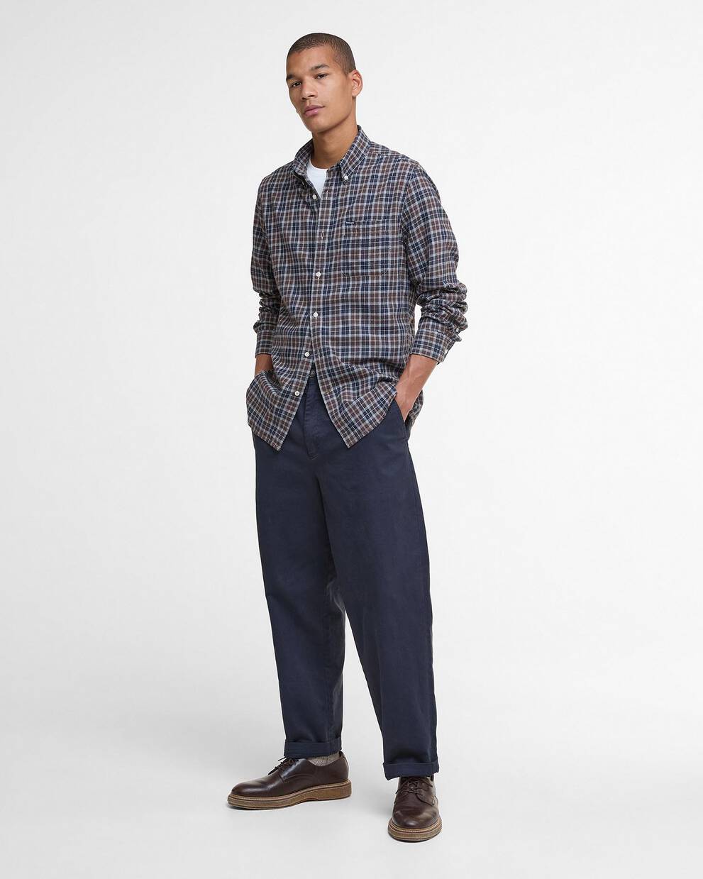 Camicia Lanark a maniche lunghe dalla vestibilità leggermente aderente