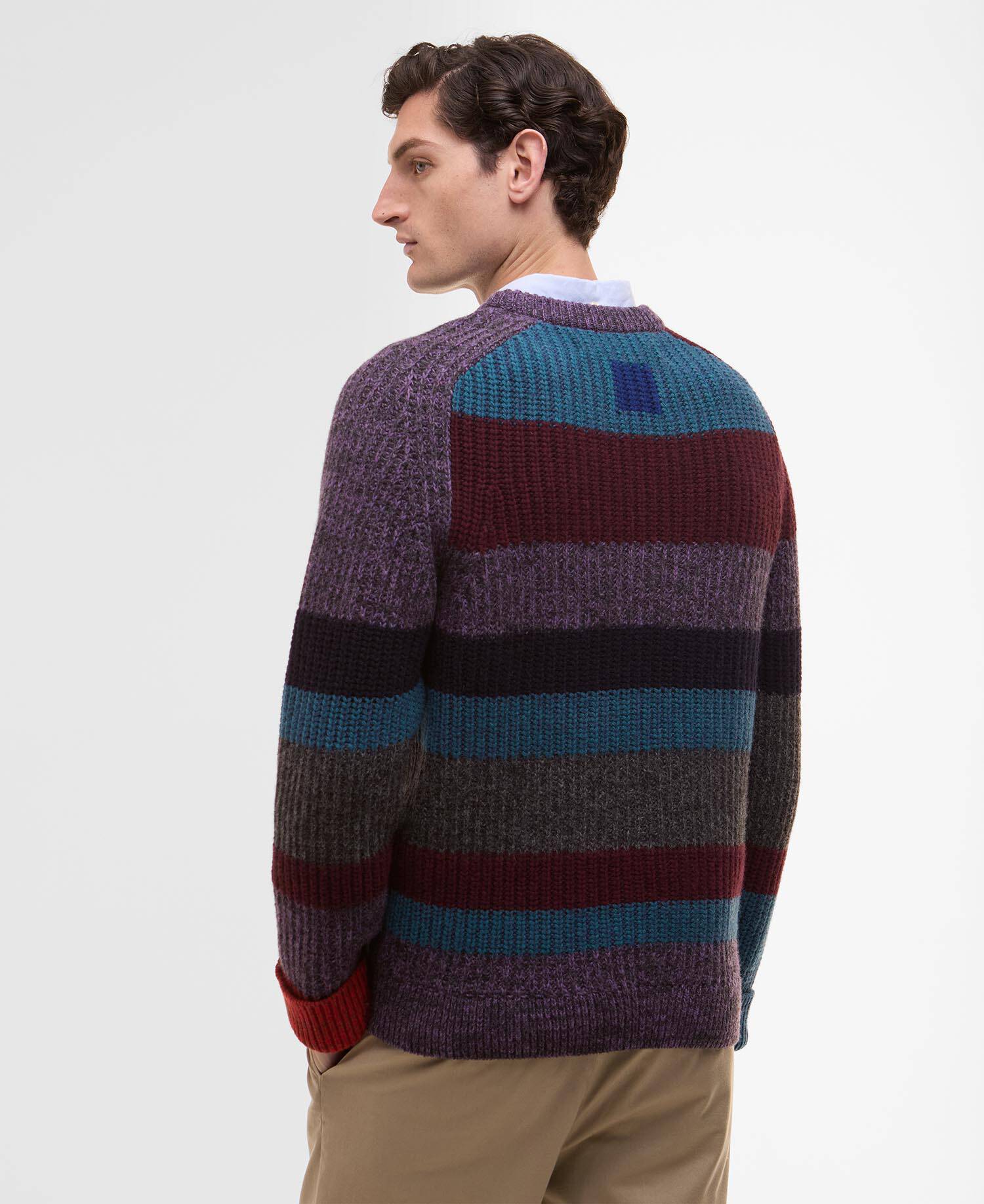 Paul Smith loves Barbour Multi Striped Crew Neck Jumper image number 3