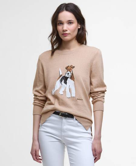 Fareham Crew Neck Jumper Pale Camel