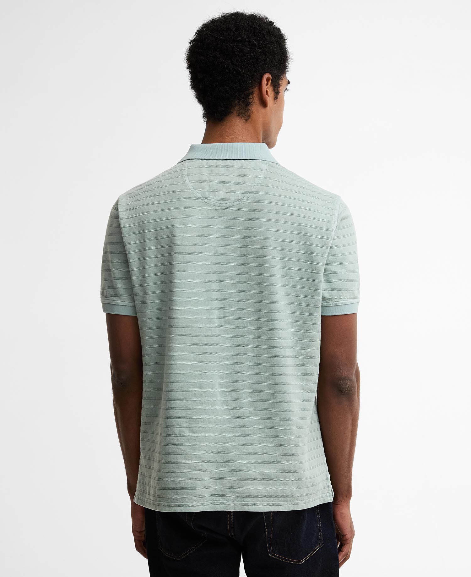 Poloshirt Tenbury Striped Tailored Dusty Slate