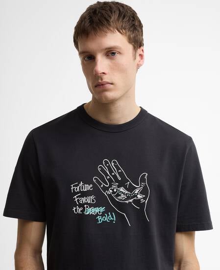 Paul Smith Loves Barbour T-Shirt Fortune Fish Graphic Dark Navy
