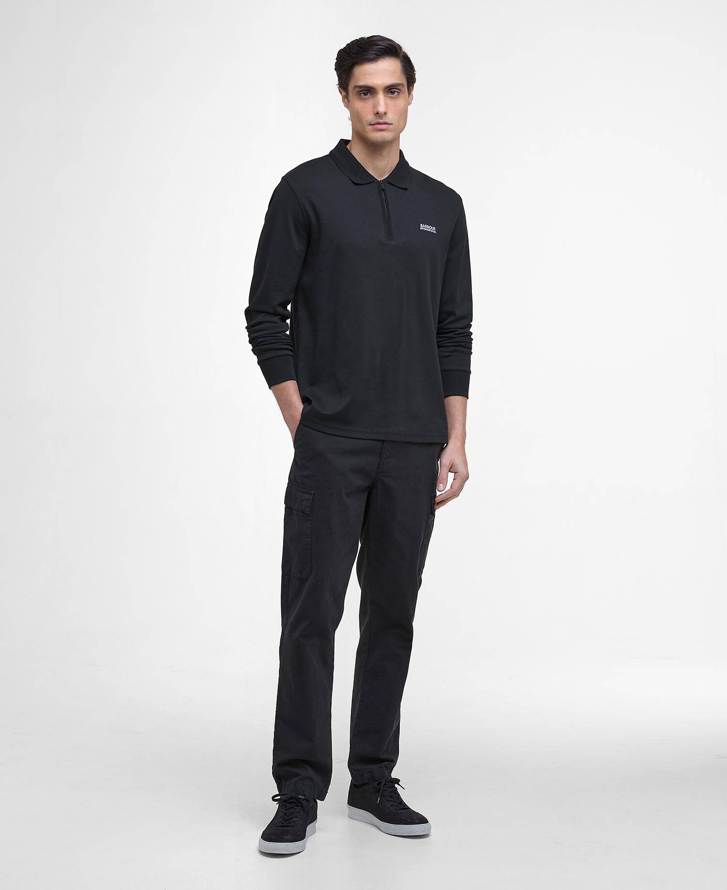 Innes Interlock Long-Sleeved Polo Shirt image number 1