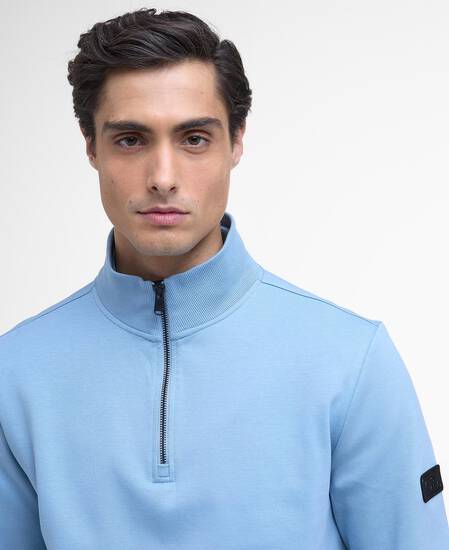Ilford Interlock Half-Zip Sweatshirt Cool Blue
