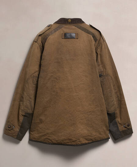 Barbour Re-Loved Men's Trooper Waxed Jacket - Size M Olive