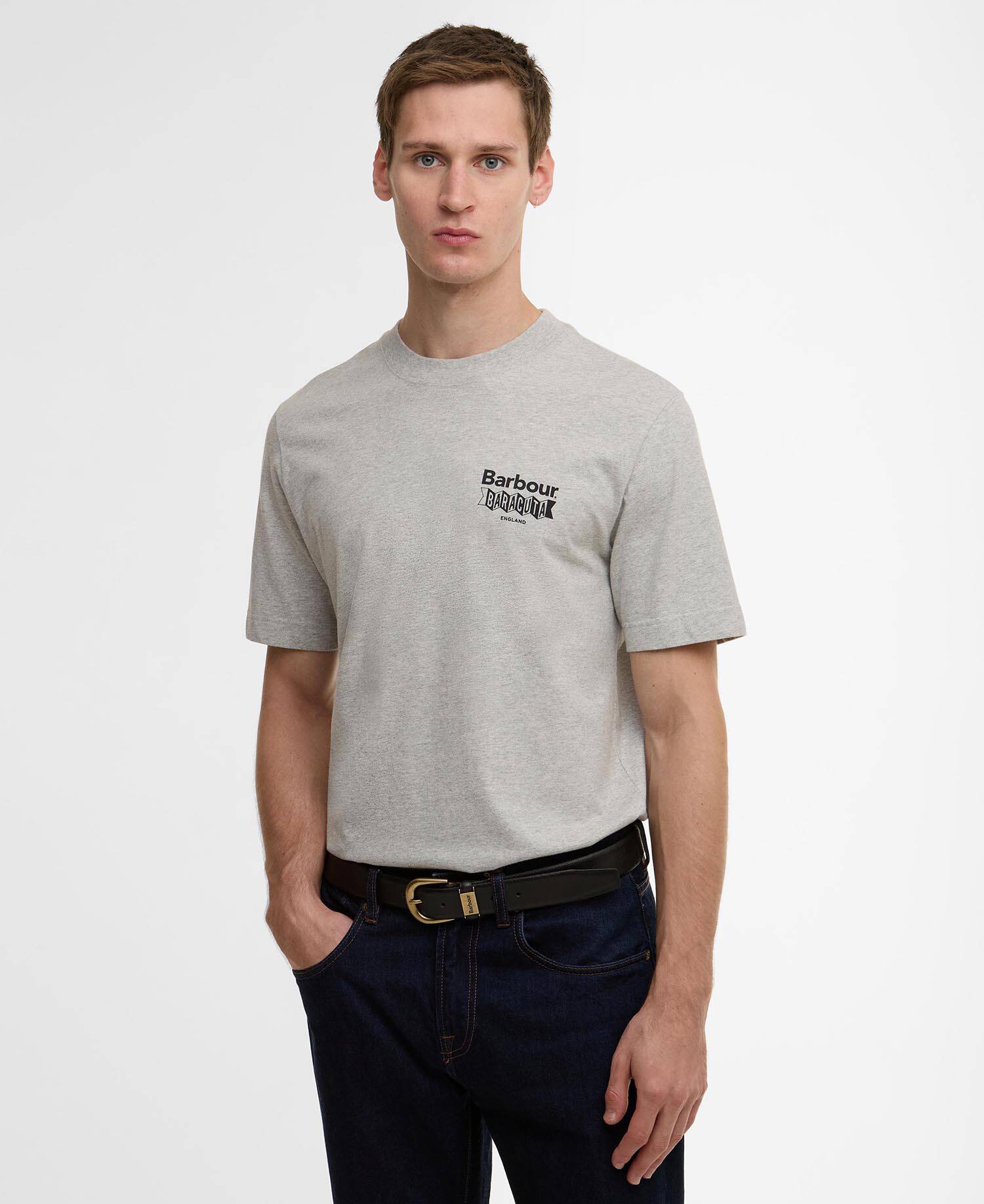 Barbour x Baracuta All Nighter Oversized T-Shirt Grey Marl image number 0