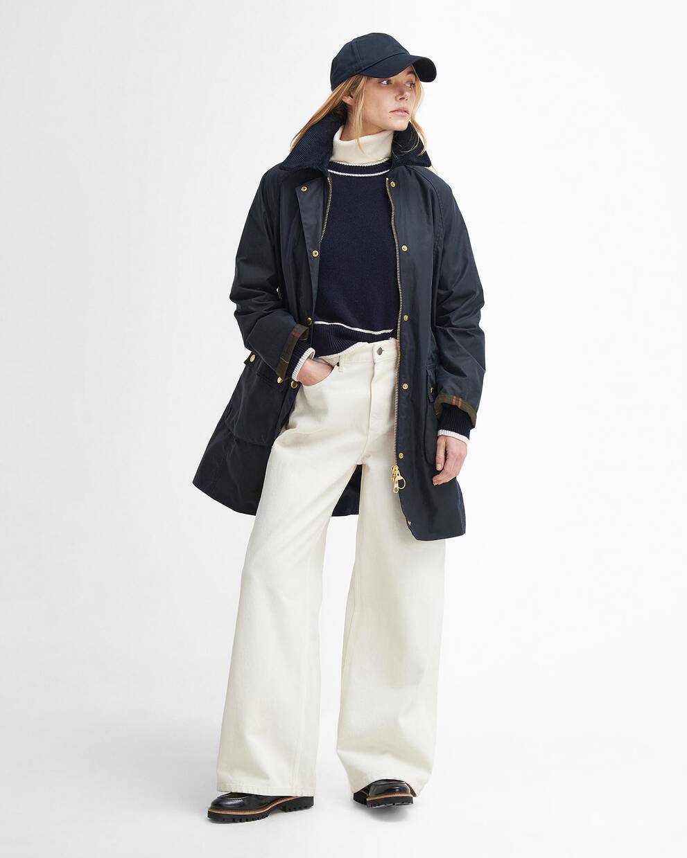 Long Beadnell Waxed Jacket