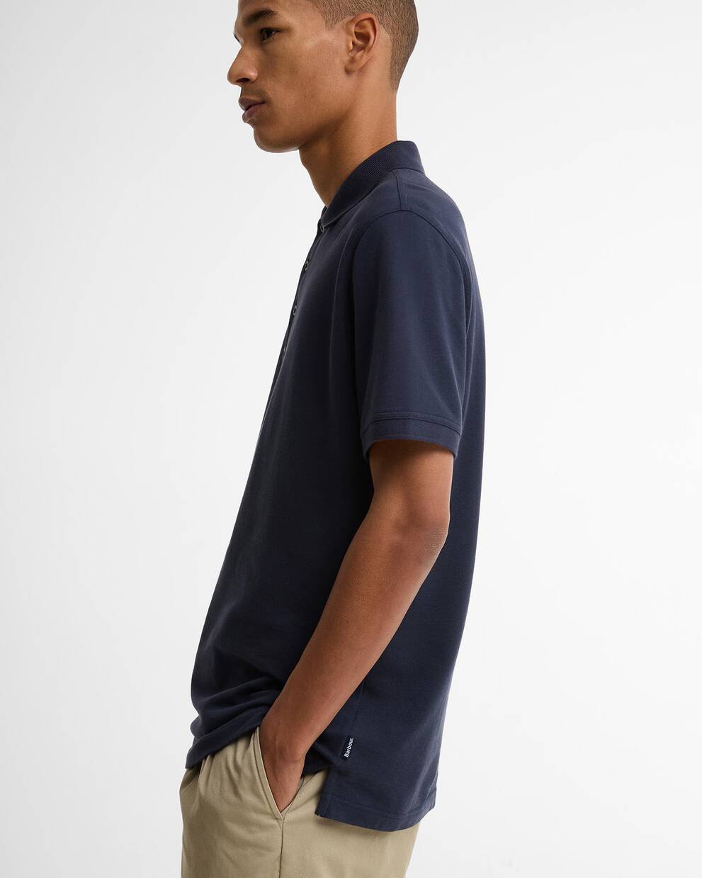 Reston Tartan Trim Tailored Polo Shirt