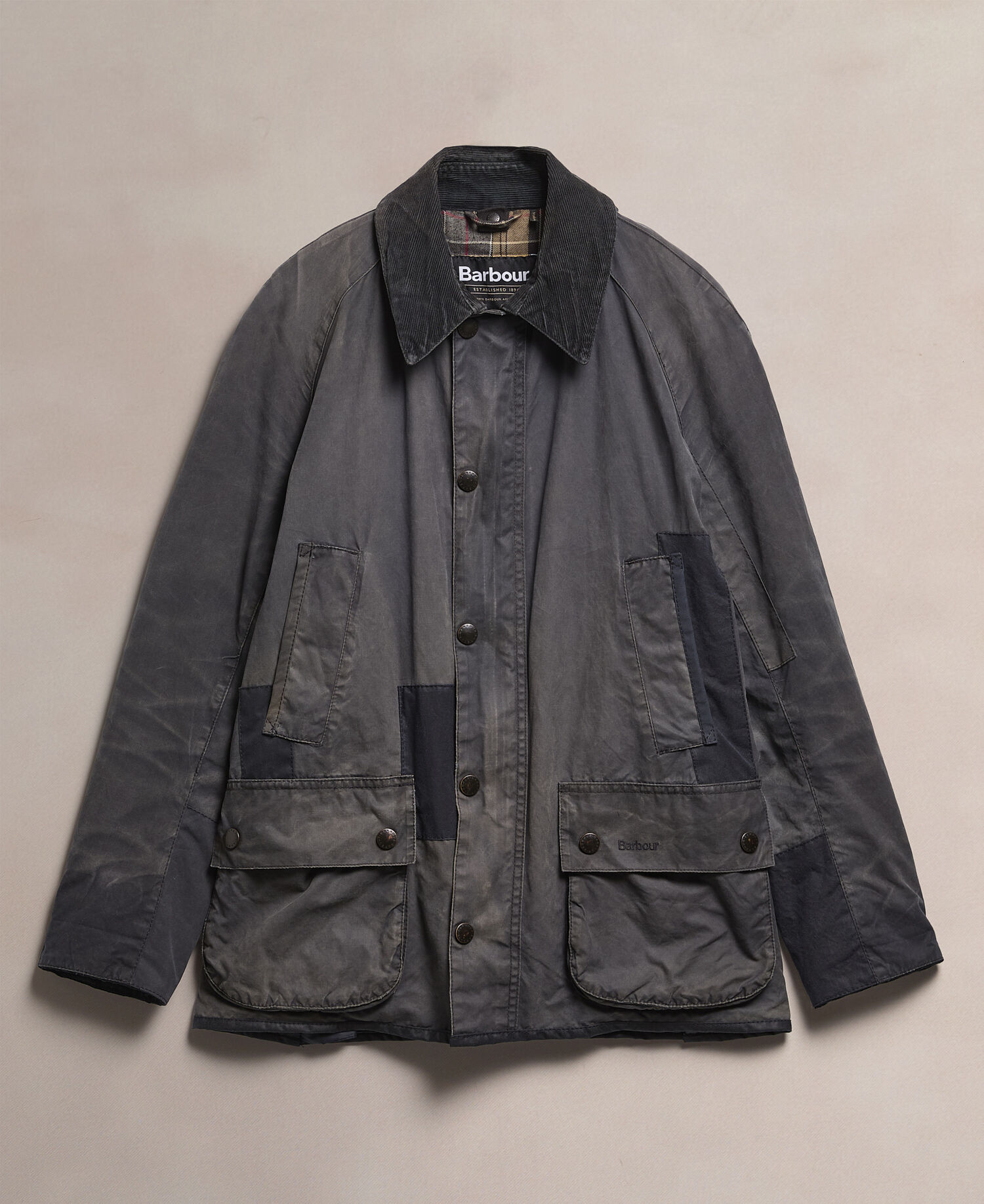 Barbour Re-Loved Men's Ashby Waxed Jacket - Size S Navy
