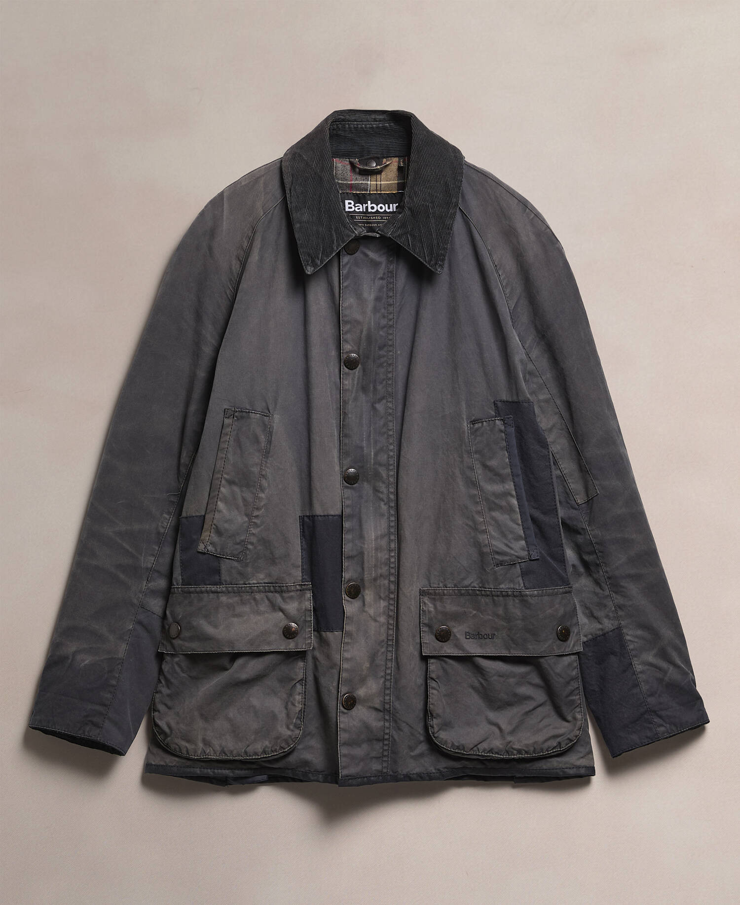 Barbour Re-Loved Men's Ashby Waxed Jacket - Size S Navy image number 0