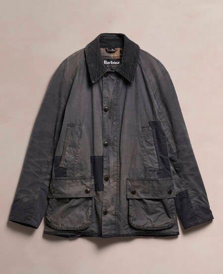 Barbour Re-Loved Men's Ashby Waxed Jacket - Size S Navy