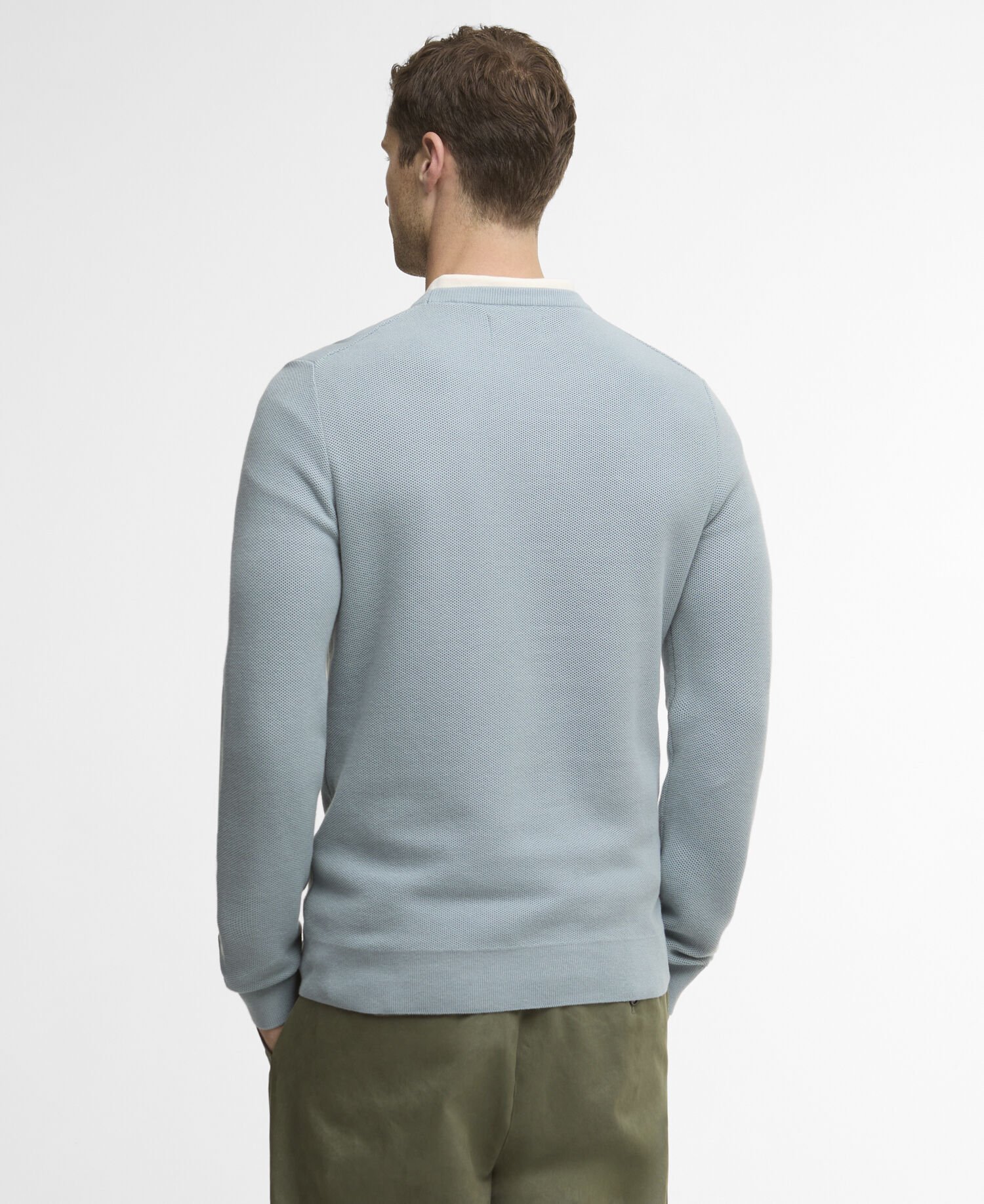 Pullover Essential Honeycomb Rundhalsausschnitt Slate