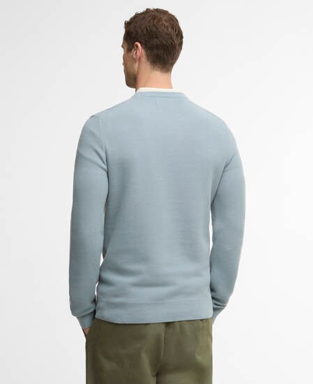 Pullover Essential Honeycomb Rundhalsausschnitt Slate