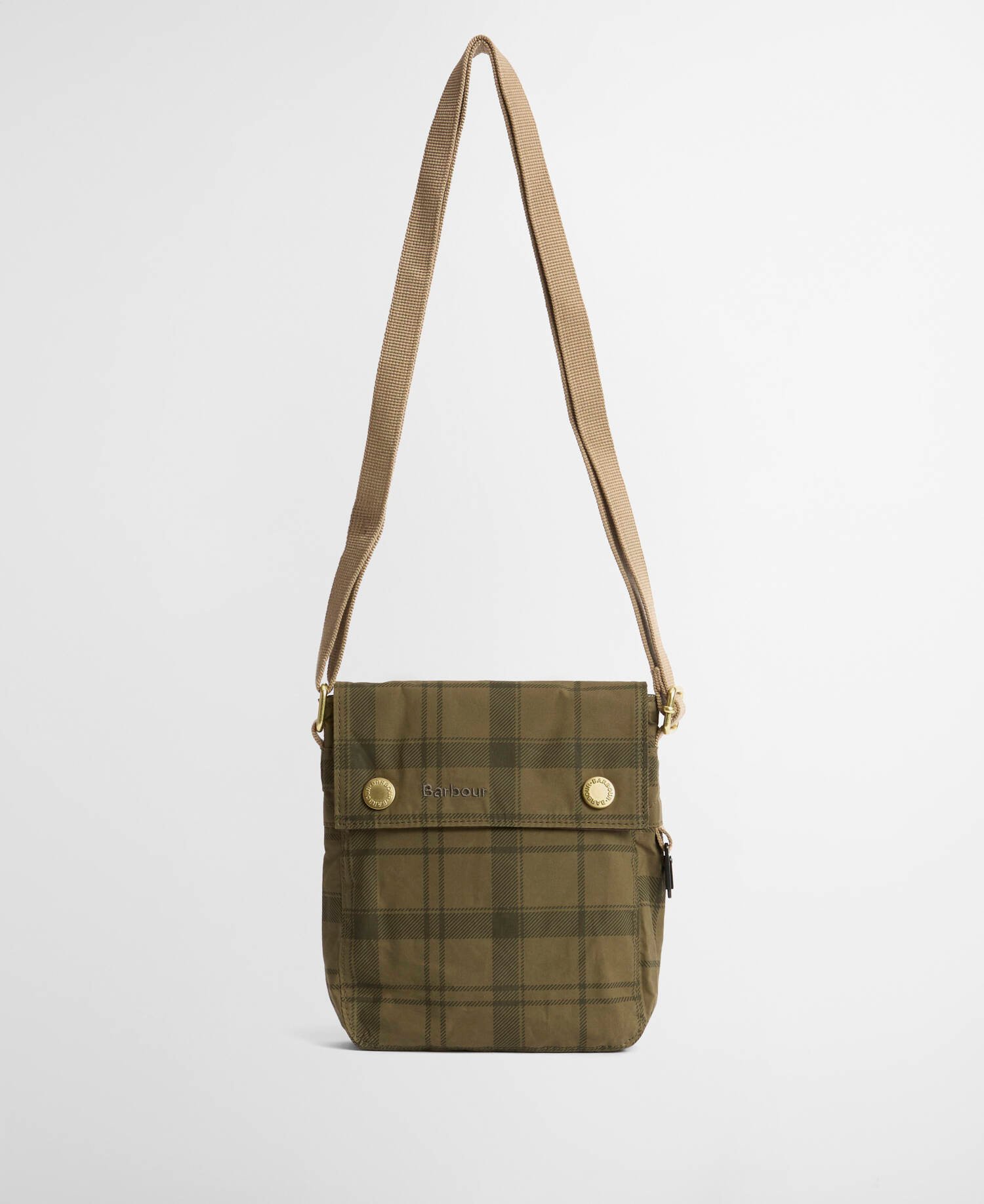 Transport Crossbody Bag Dusky Green Tartan image number 3