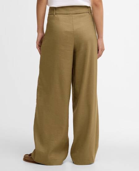 Gabby Wide-Leg Trousers Bleached Olive