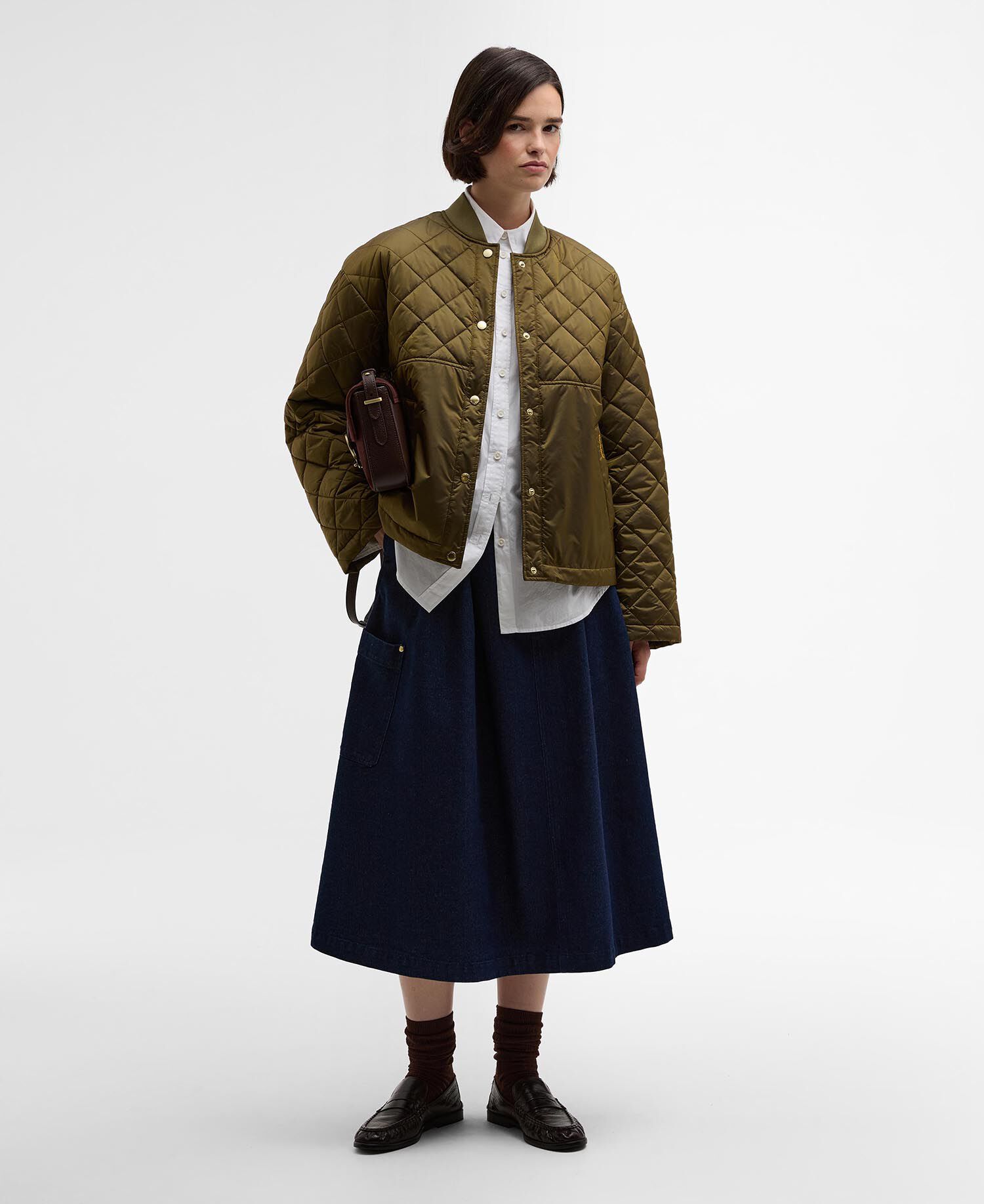 Wetherby Quilted Jacket Golden Olive/Ancient Tartan