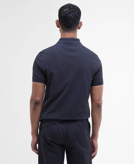 Tartan Pique Polo Shirt Navy-Dress Tartan Pique Polo Shirt Navy-Dress
