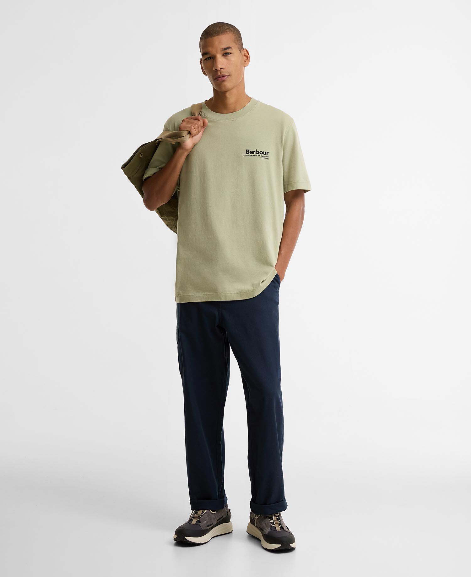 T-shirt con stampa Kaber dalla vestibilit&agrave; comoda Mineral Green