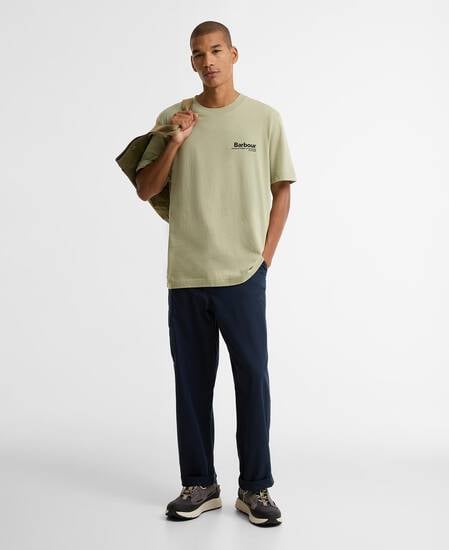 T-shirt con stampa Kaber dalla vestibilit&agrave; comoda Mineral Green
