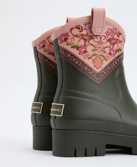 Barbour FARM Rio Thais Ankle Wellingtons Tropical  Print