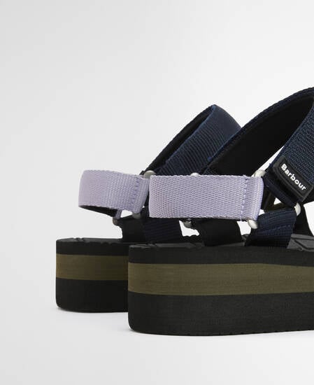 Mila Sandals Olive/Navy/Classic Tartan