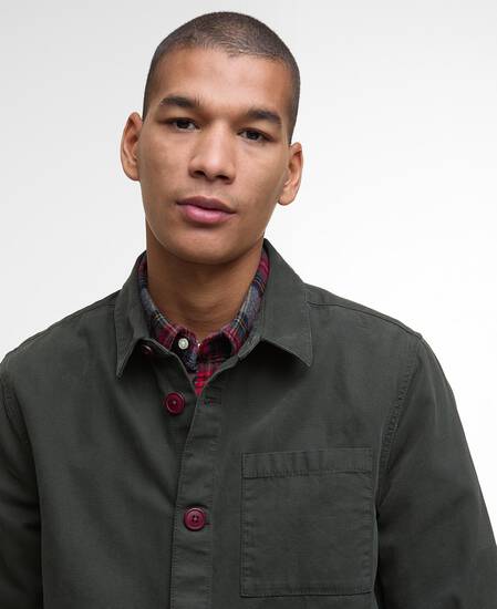 Washed Cotton Overshirt Forest