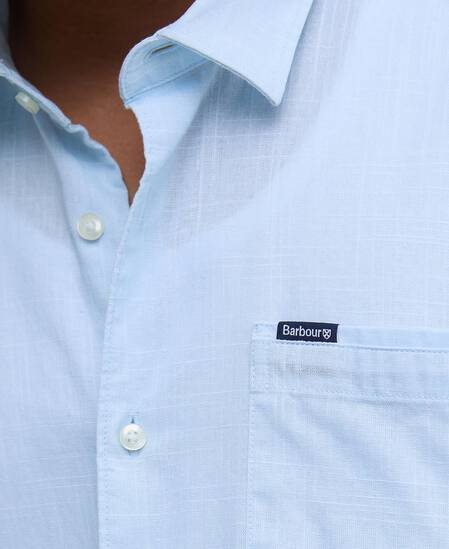 Pigment Dye Slub Short-Sleeved Shirt Bleached Blue Pigment Dye Slub Short-Sleeved Shirt Bleached Blue