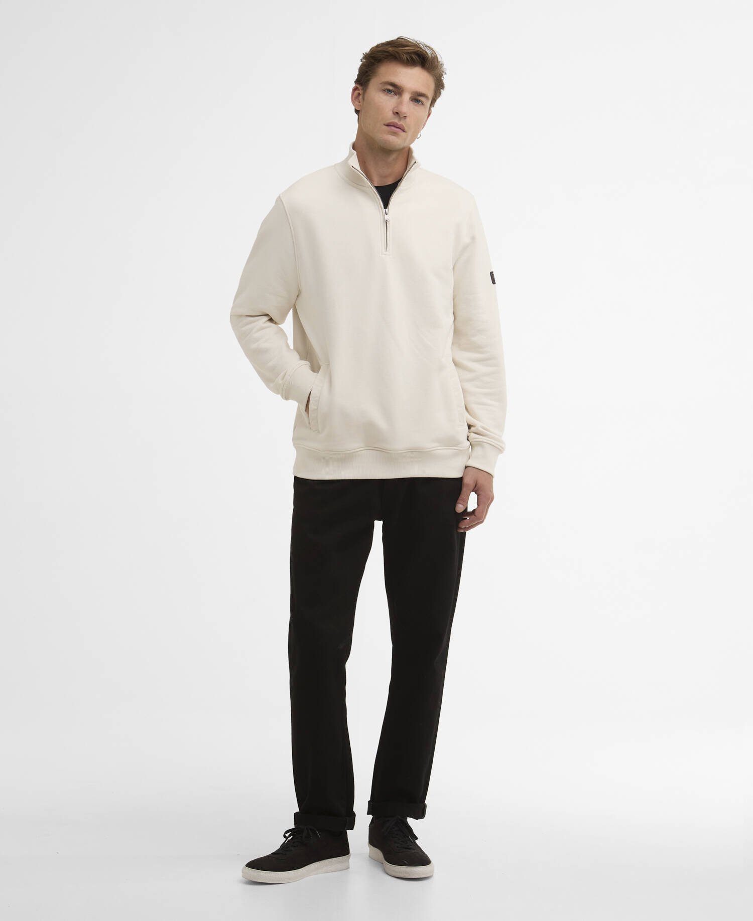 Ehan Quarter-Zip Sweatshirt Whisper White image number 1