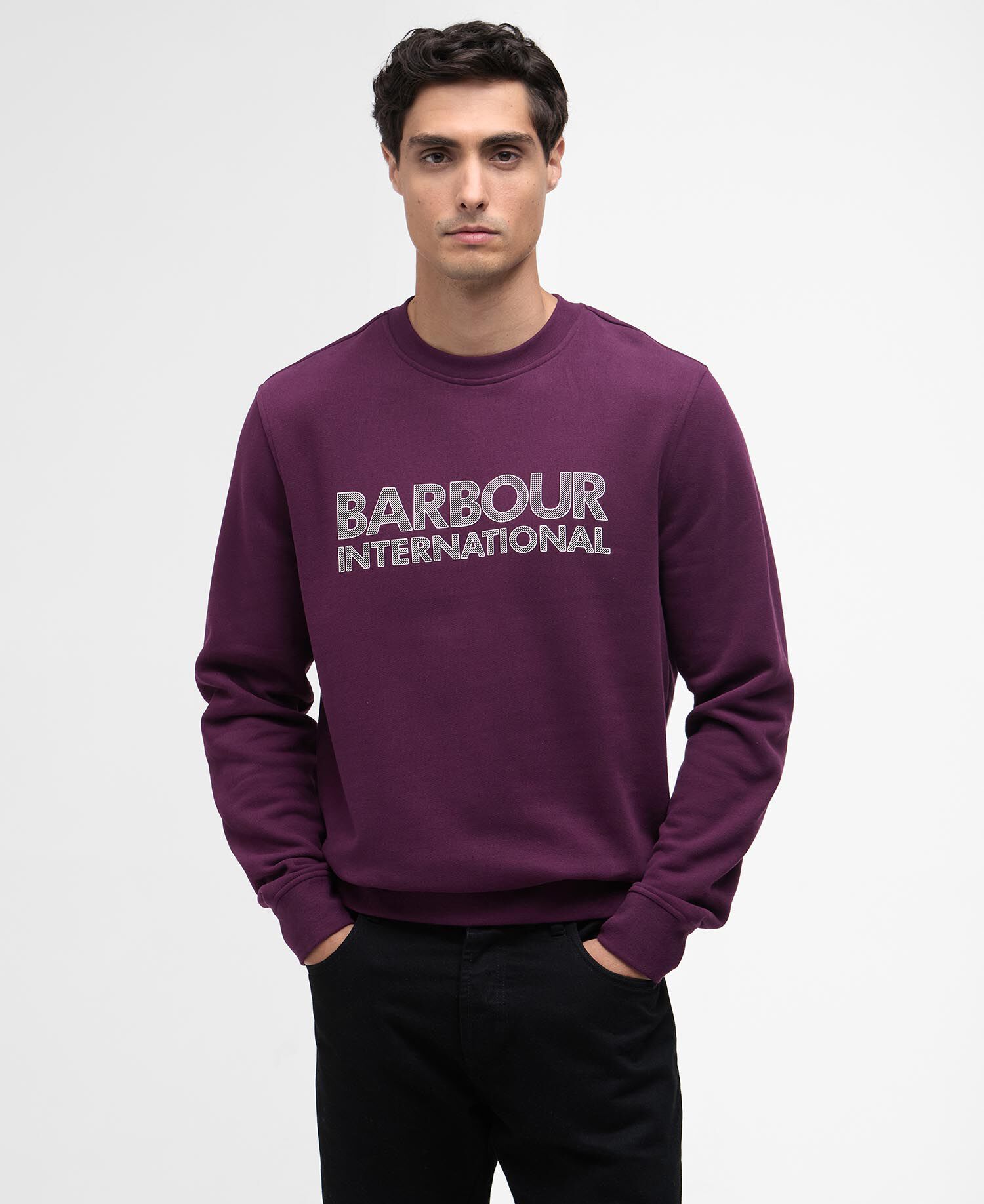 Essential Graphic Crew Sweatshirt Potent Merlot