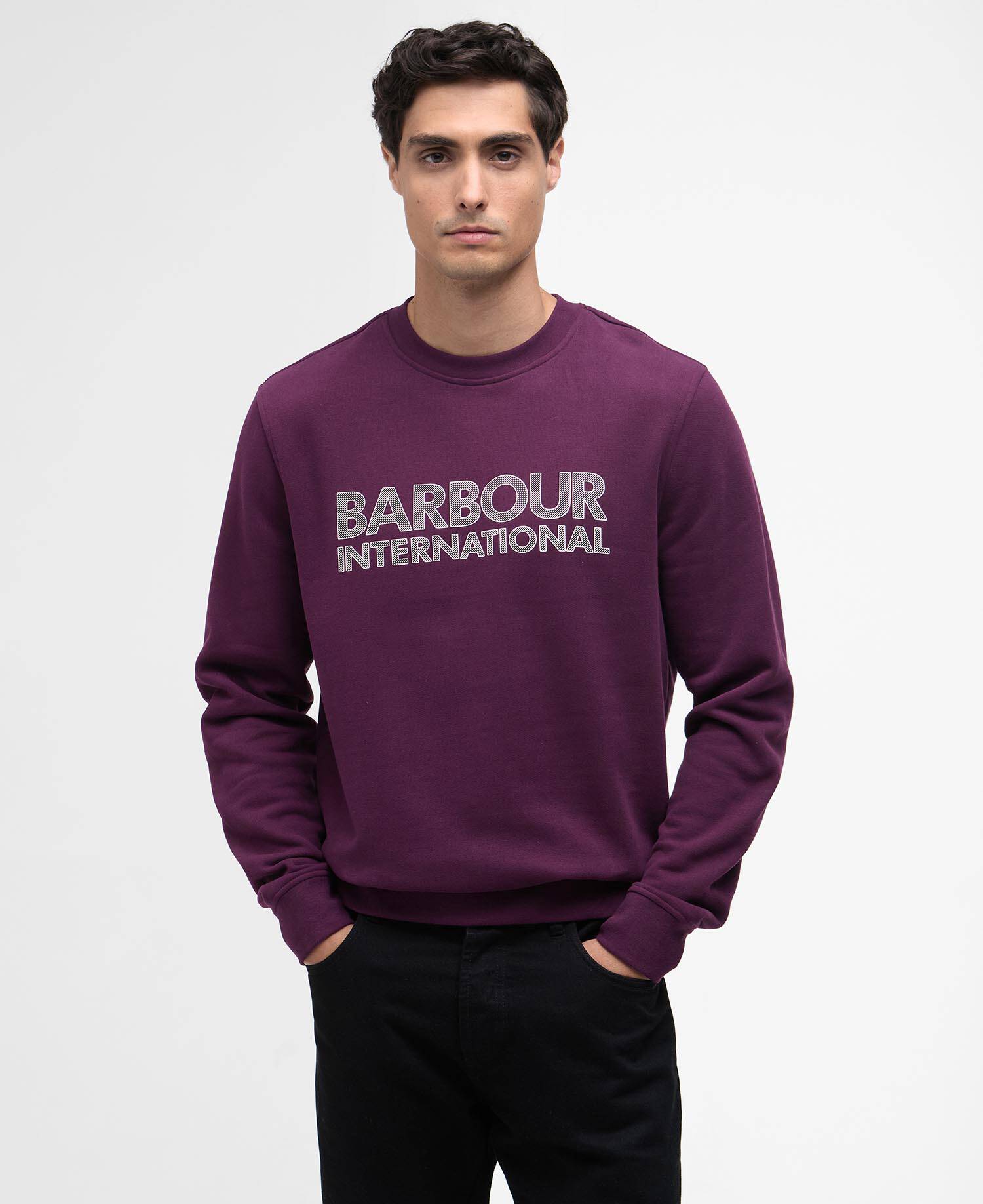 Essential Graphic Crew Sweatshirt Potent Merlot image number 0