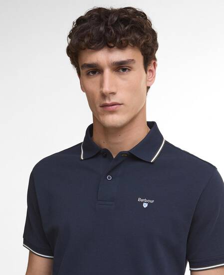 Fielding Tailored Short-Sleeved Polo Shirt Navy