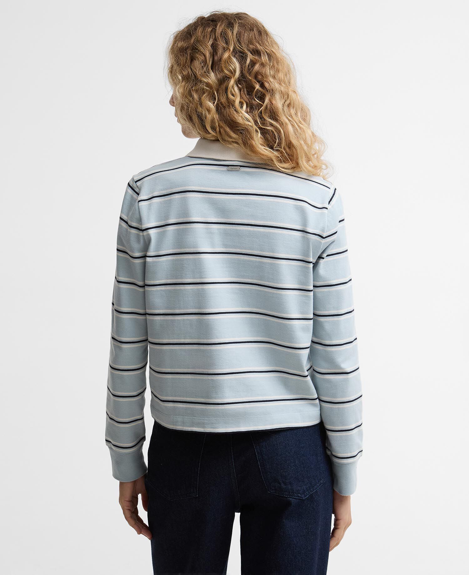 Langarmshirt Ashwell Striped Rugby Celestial Blue Stripe