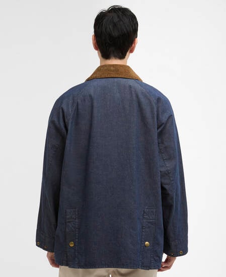 Oversized Bedale Denim Casual Jacket Indigo