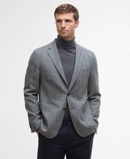 Sutherland Herringbone Blazer Grey Sutherland Herringbone Blazer Grey