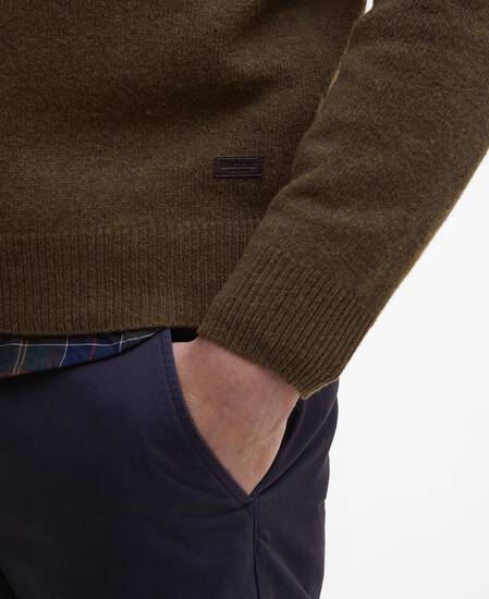Essential Crew-Neck Jumper Willow Green