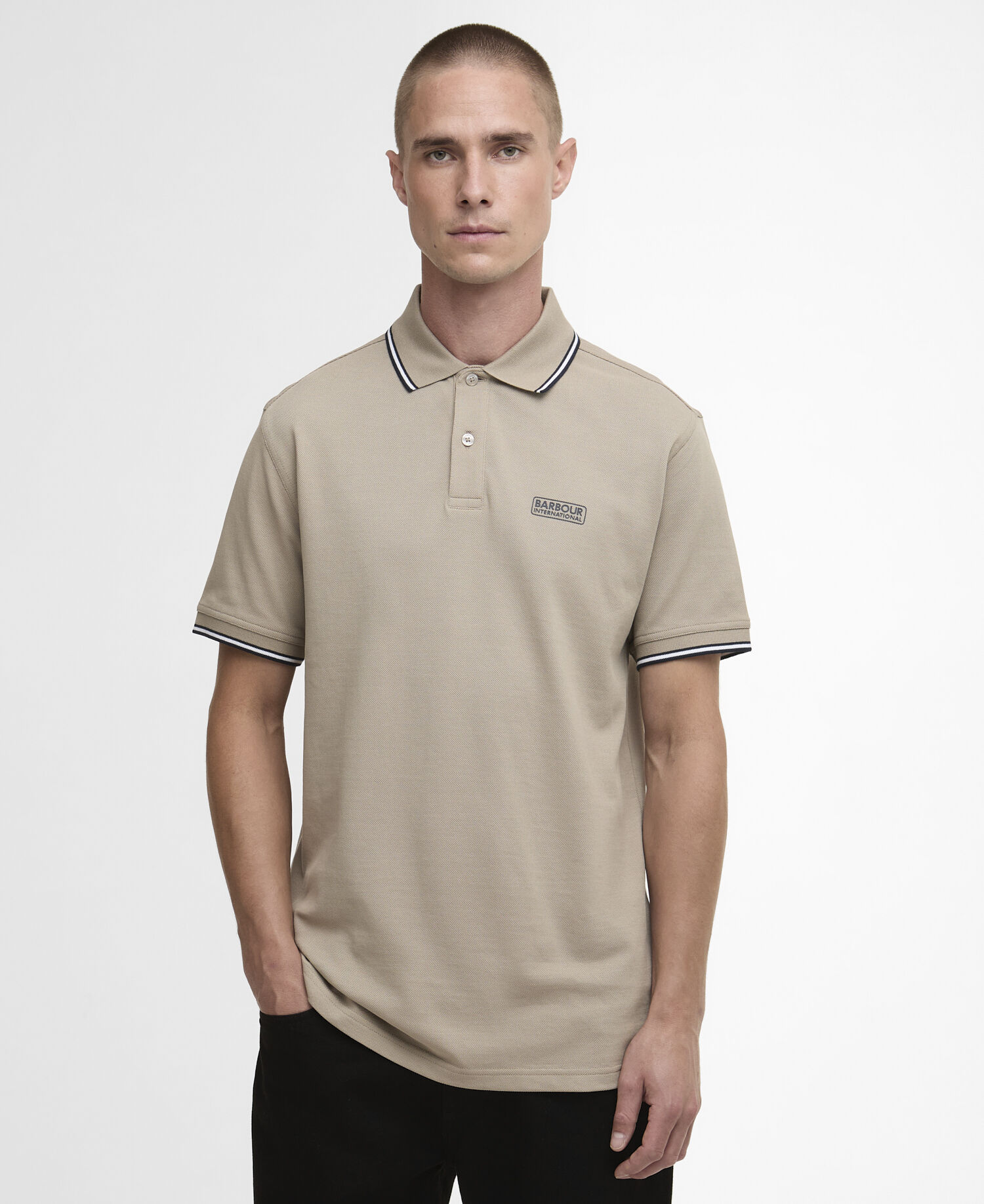 Evan Short-Sleeved Polo Shirt Concrete