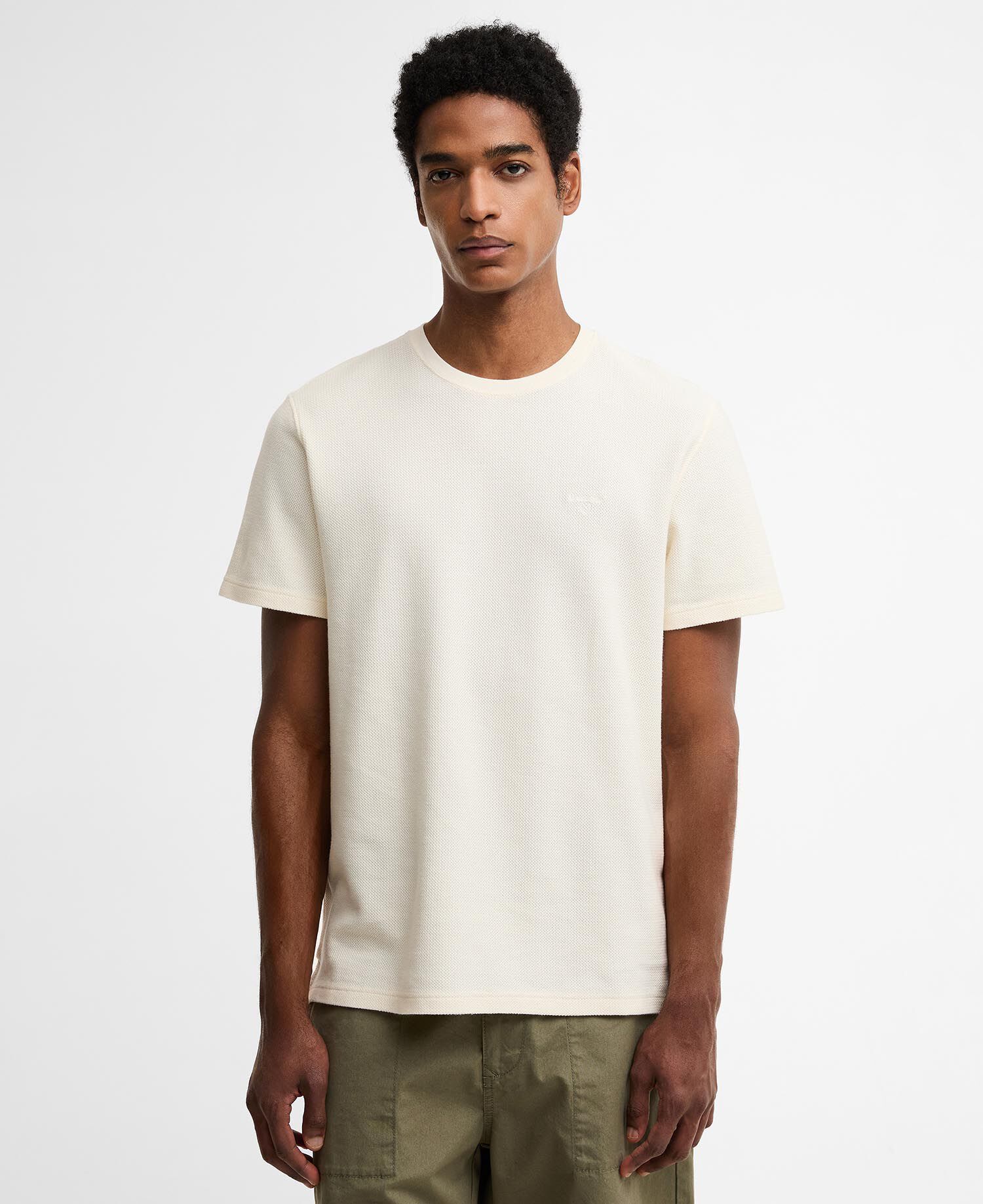 Lingdale Textured Tailored T-Shirt Whisper White