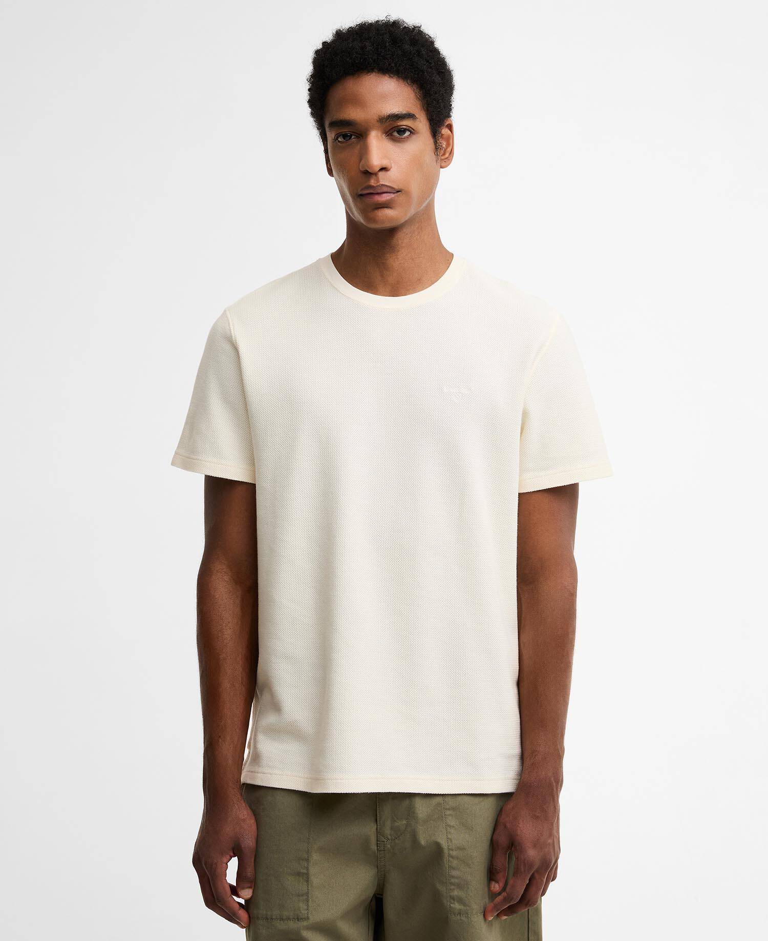 Lingdale Textured Tailored T-Shirt Whisper White image number 0