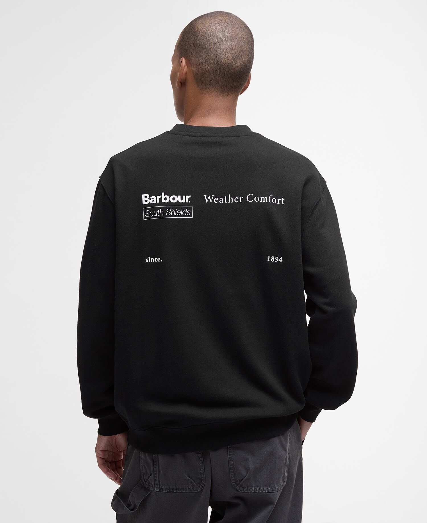 Firbank Relaxed Crew Neck Sweatshirt Black