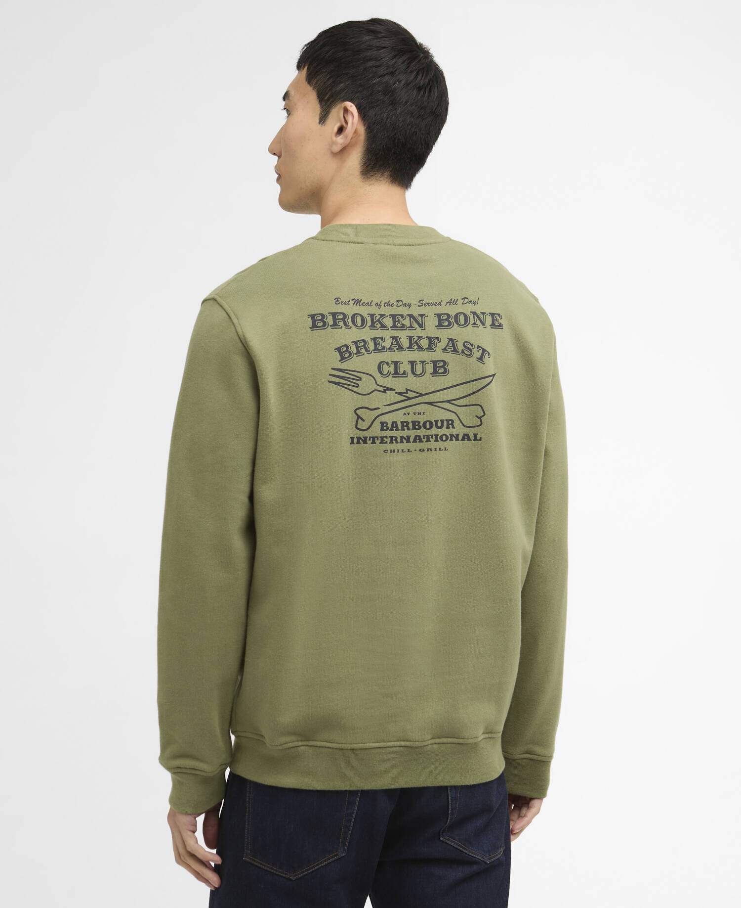 Staithes Graphic Sweatshirt Olvine image number 2