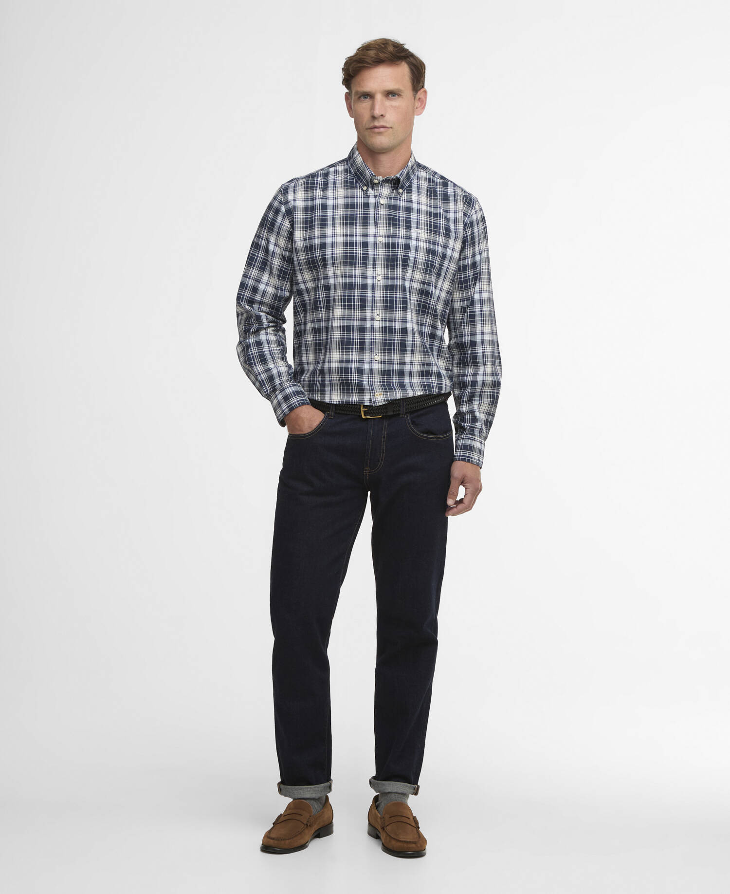 Hemd Witton Checked Regular Navy image number 1